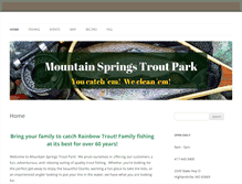 Tablet Screenshot of mountainspringstroutpark.com